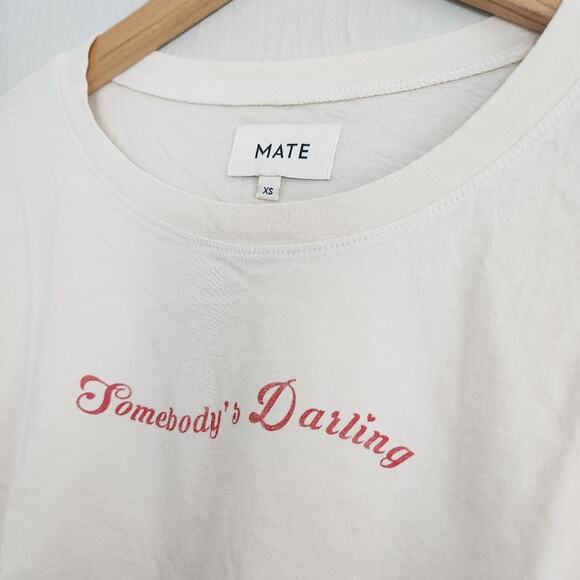 NWT Mate The Label Somebody's Darling Graphic Boxy Roxy Tee XS Organic Cotton - Picture 5 of 8
